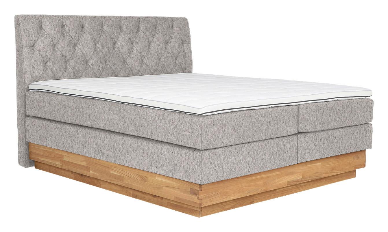 Boxspringbett in Taupe ca. 160x200cm - Taupe, Holz/Kunststoff (160/200cm) - Zandiara