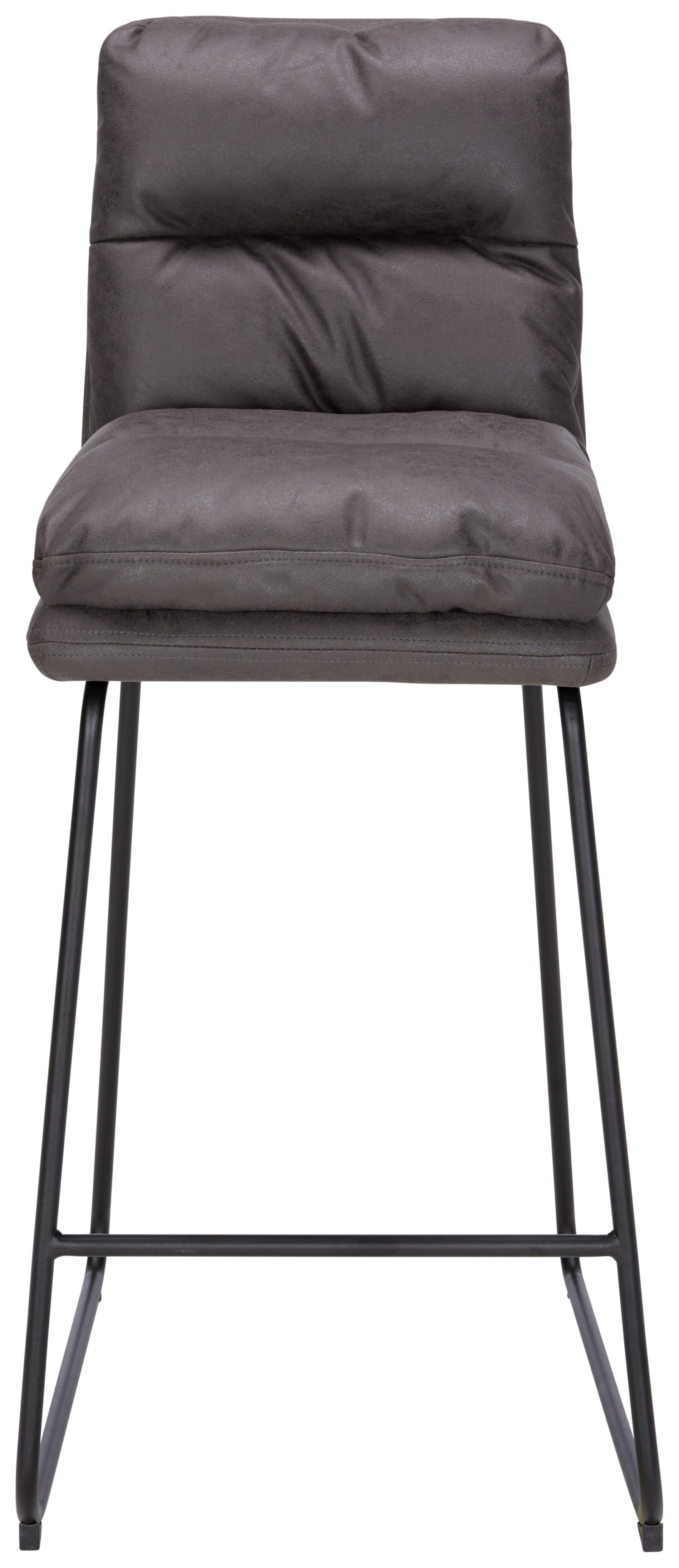 Barski Stol Elements, Siva - siva/črna, Moderno, kovina/tekstil (44/103/59cm) - Mömax