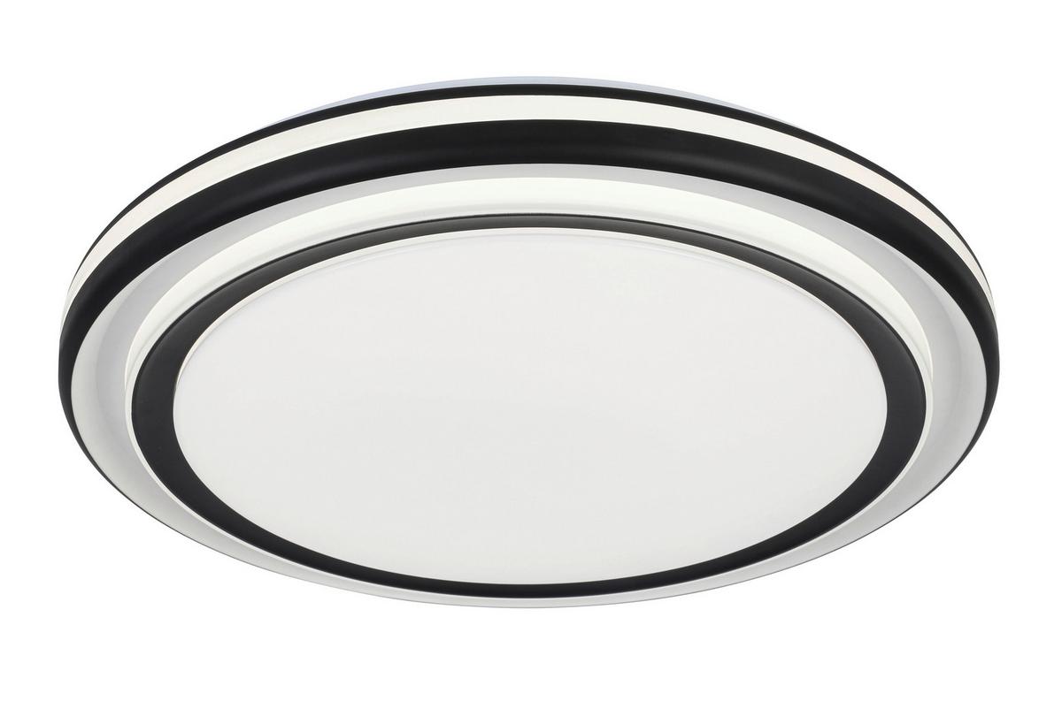 Led Mennyezeti Lámpa Huny - fekete/fehér, Modern, műanyag/fém (65/9cm) - Mömax