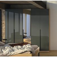 Ormar Sa Klasičnim Vratima Sposami - siva visoki sjaj/antracit, Moderno, metal/pločasti materijal (229,8/222,6/63,3cm) - Premium Living