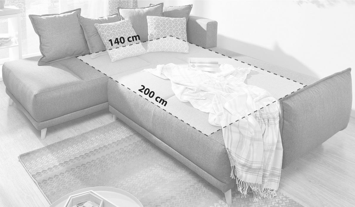 NAROŻNIK Z FUNKCJĄ SPANIA LAZY LUKKA PETROL - petrol/turkusowy, Basics, tkanina/drewno (190/235cm) - MID.YOU