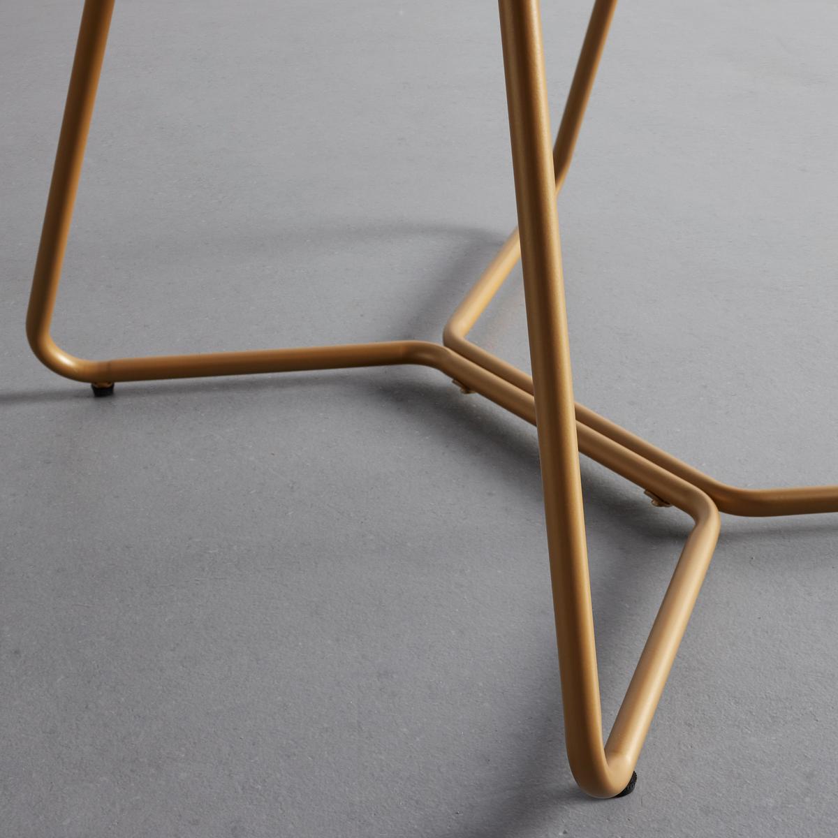 KRZESŁO FONIA - ciemnoszary/kolor złoty, Modern, metal/drewno (49/85,5/57,5cm) - Bessagi Home