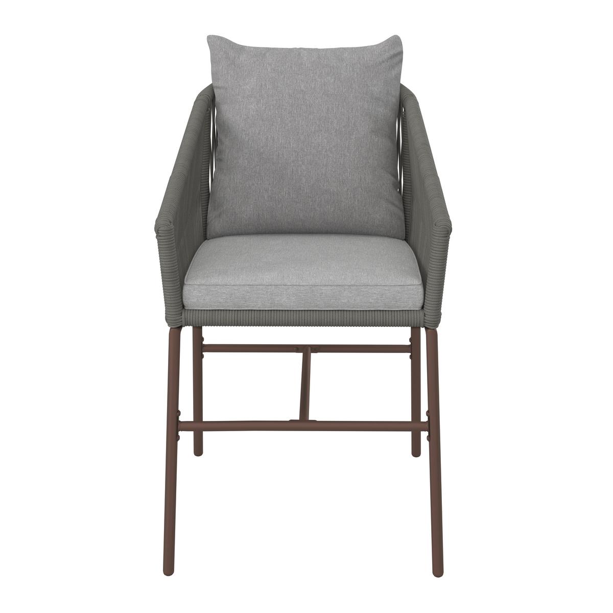 GARTENGARNITUR GIOVANNA - Braun/Grau, Modern, Holz/Textil (100/74cm) - Bessagi Garden