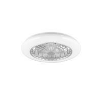 WENTYLATOR SUFITOWY R62522987 STRALSUND - kolor srebrny/biały, Konventionell, tworzywo sztuczne (49/16,5cm)