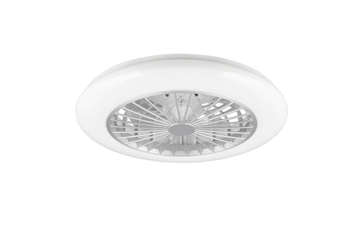 WENTYLATOR SUFITOWY R62522987 STRALSUND - kolor srebrny/biały, Konventionell, tworzywo sztuczne (49/16,5cm)
