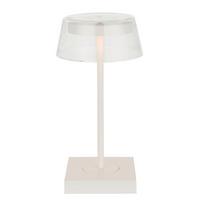 LAMPA STOŁOWA Z AKUMULATOREM CLEAR - biały, Design, metal/szkło (13,7/27cm) - Dieter Knoll