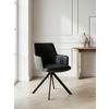 CHAISE ACCOUDOIRS JOSY -BASED- - gris/noir, Design, cuir/métal (57/86/61cm) - Based