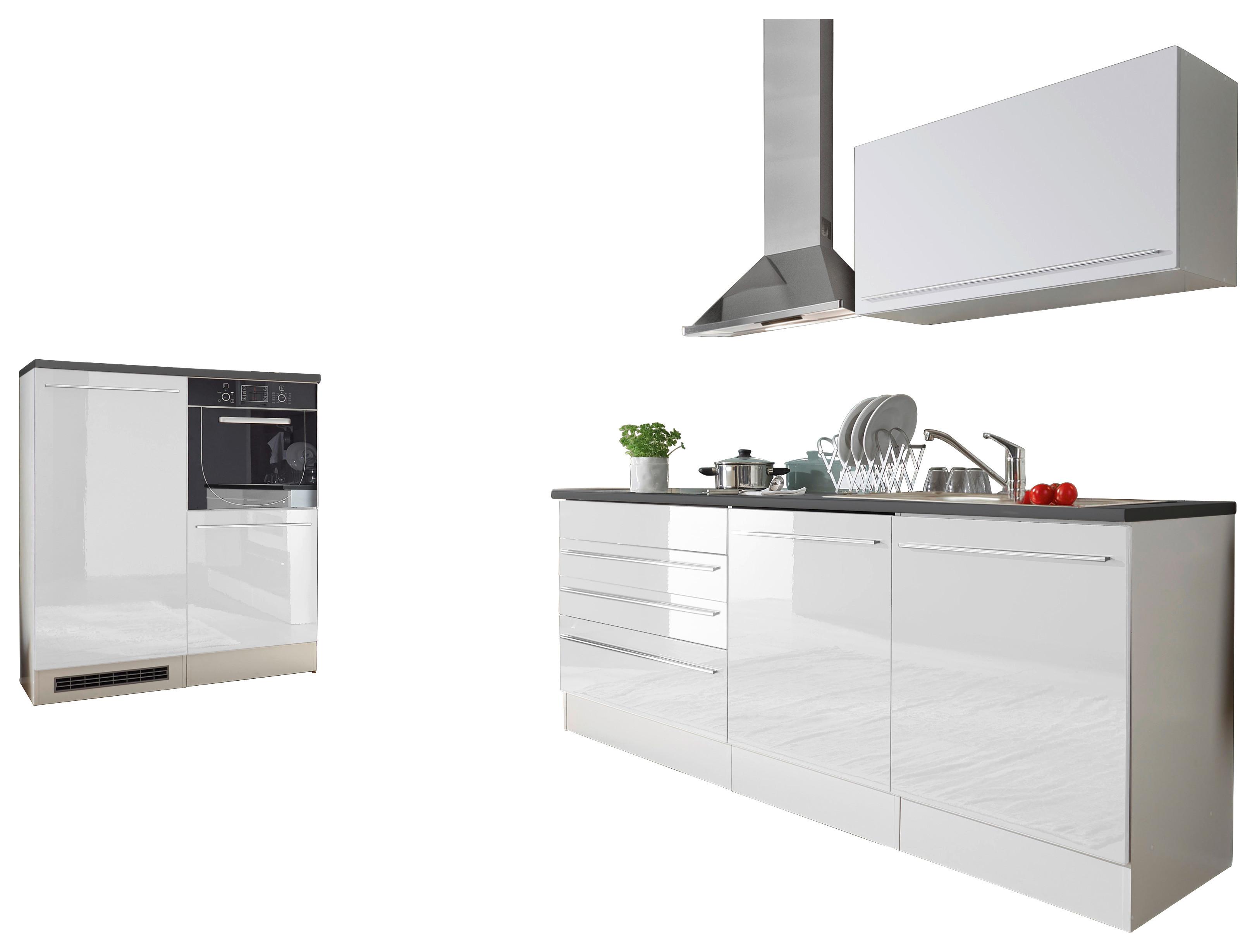 Moderen Kuhinjski Blok Brez Aparatov Welcome Jazz, Bela - bela/visoki sijaj, Konvencionalno, leseni material (320cm) - Modern Living