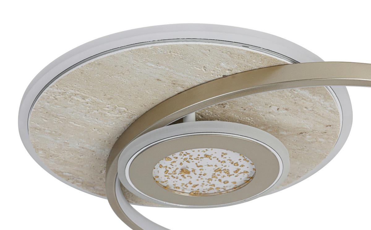 LAMPA SUFITOWA LED TRAVARA *SBN* - kolor piaskowy/szampanowy, Design, kamień/tworzywo sztuczne (54,5/43/8cm) - Novel