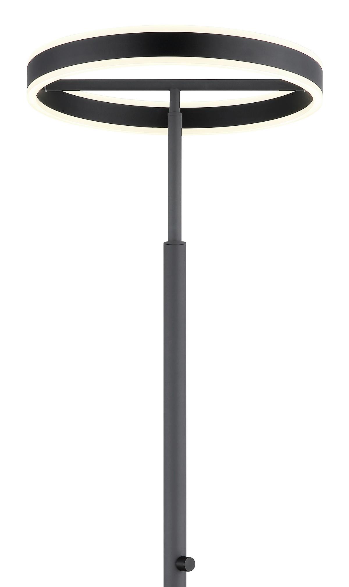 Led Podna Svjetiljaka Emanuel - bijela/crna, Design, metal/plastika (40/181cm) - Globo