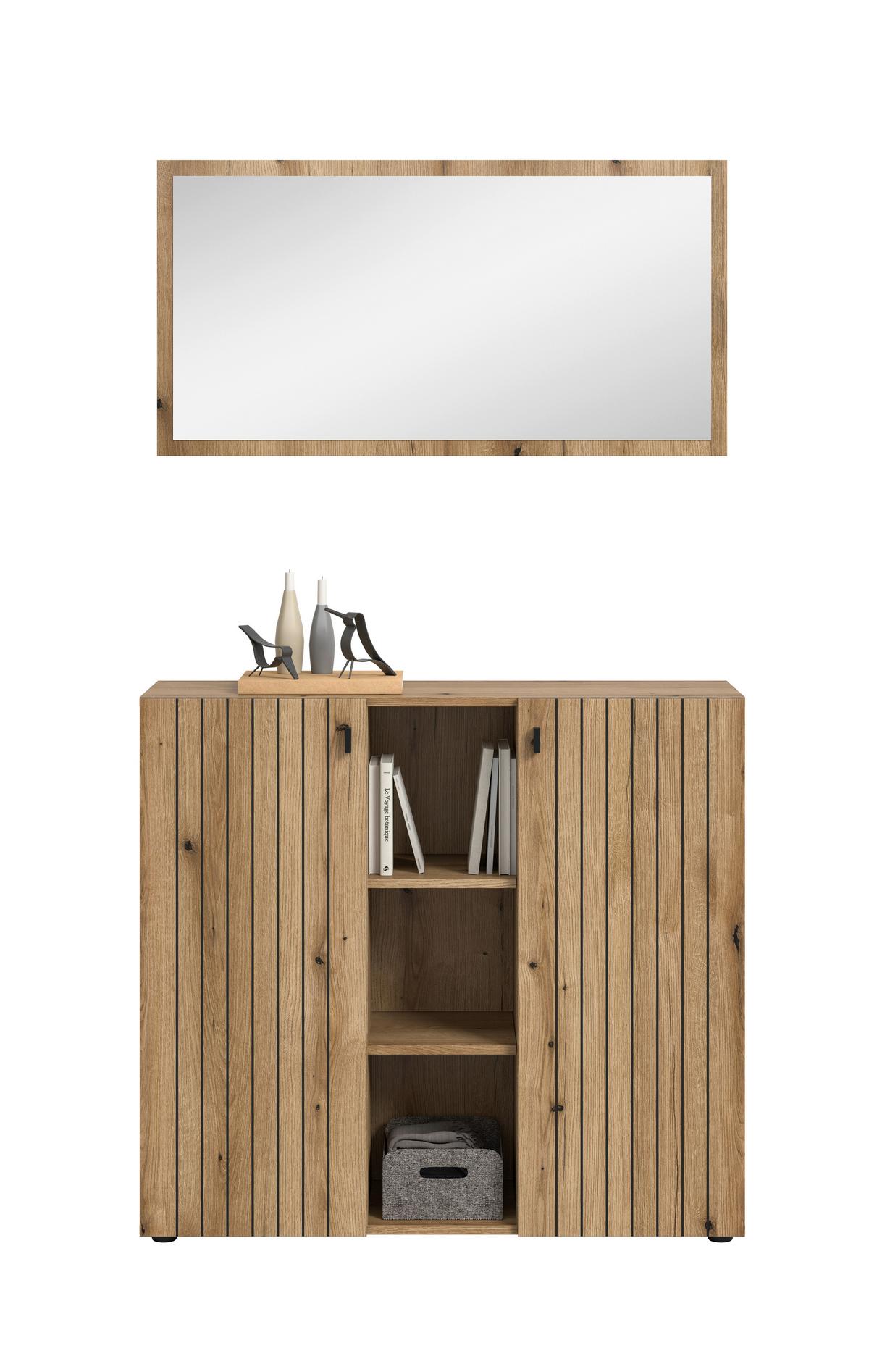 GARDEROBE STATION - Eichefarben, Design, Holzwerkstoff (106/192/37cm) - MID.YOU