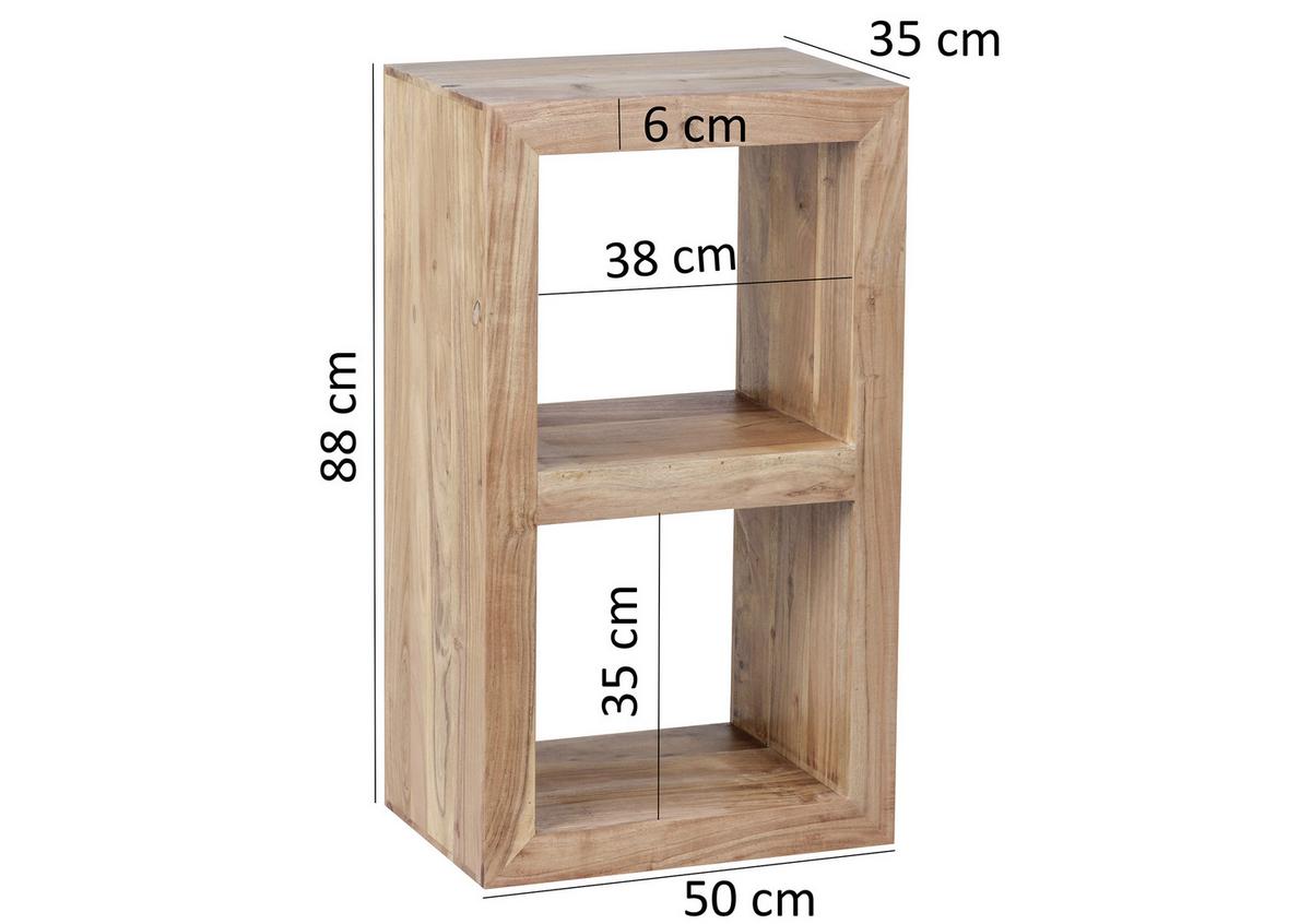 Standregal "Mumbai", aus Akazie - Akaziefarben, MODERN, Holz (50/88/35cm) - MID.YOU