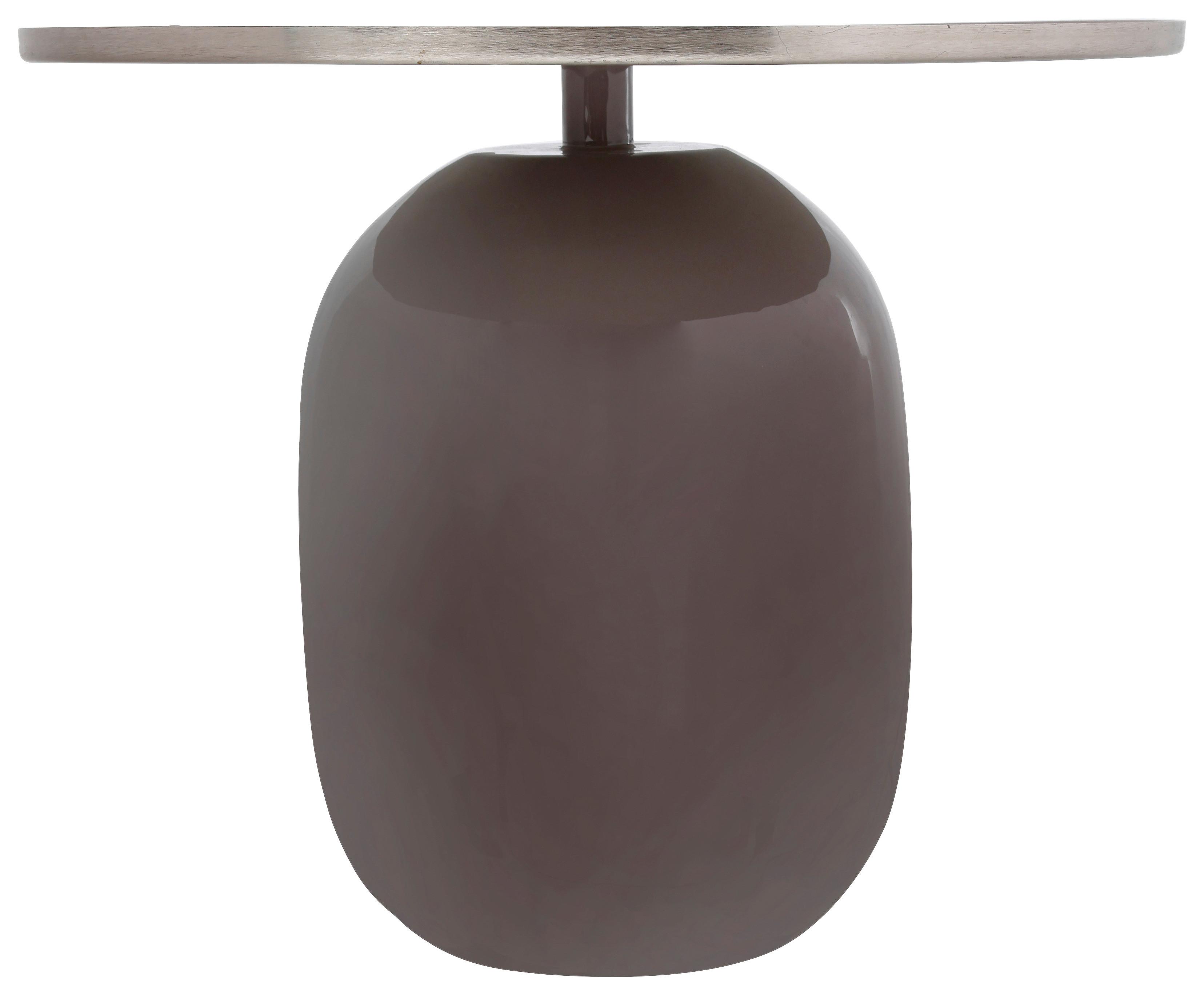 BEISTELLTISCH ART DECO 525 - Silberfarben/Grau, Design, Metall (51/40,5cm) - Kayoom