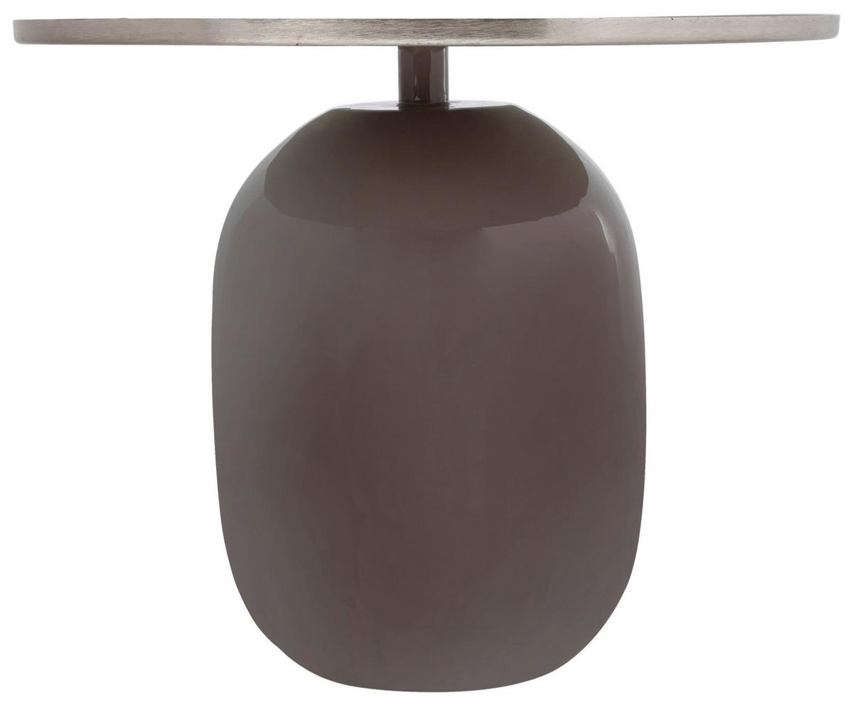 BEISTELLTISCH ART DECO 525 - Silberfarben/Grau, Design, Metall (51/40,5cm) - Kayoom