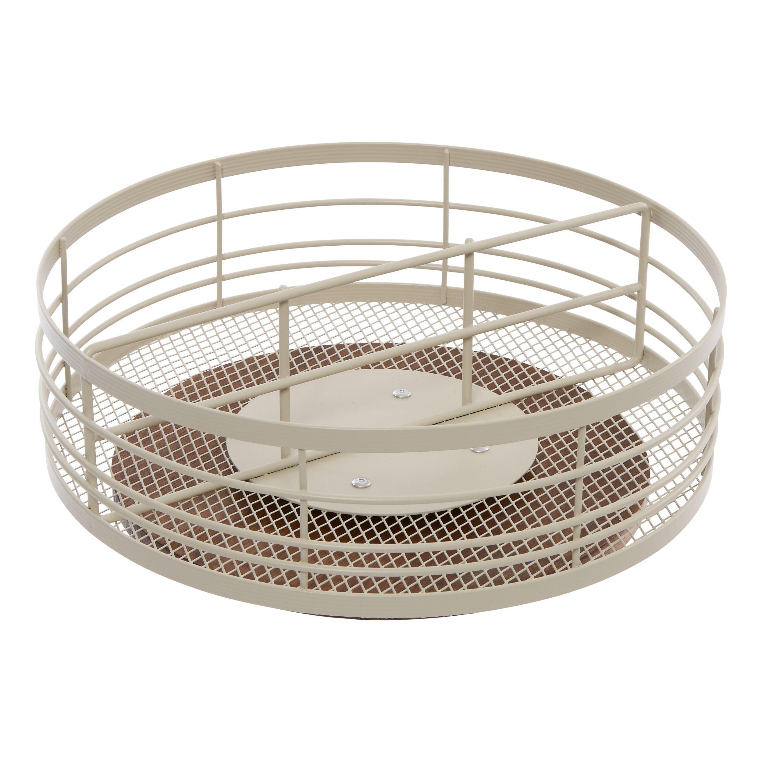 Platou rotativ Telma - bej, Basics, metal (27,9/9,5cm)