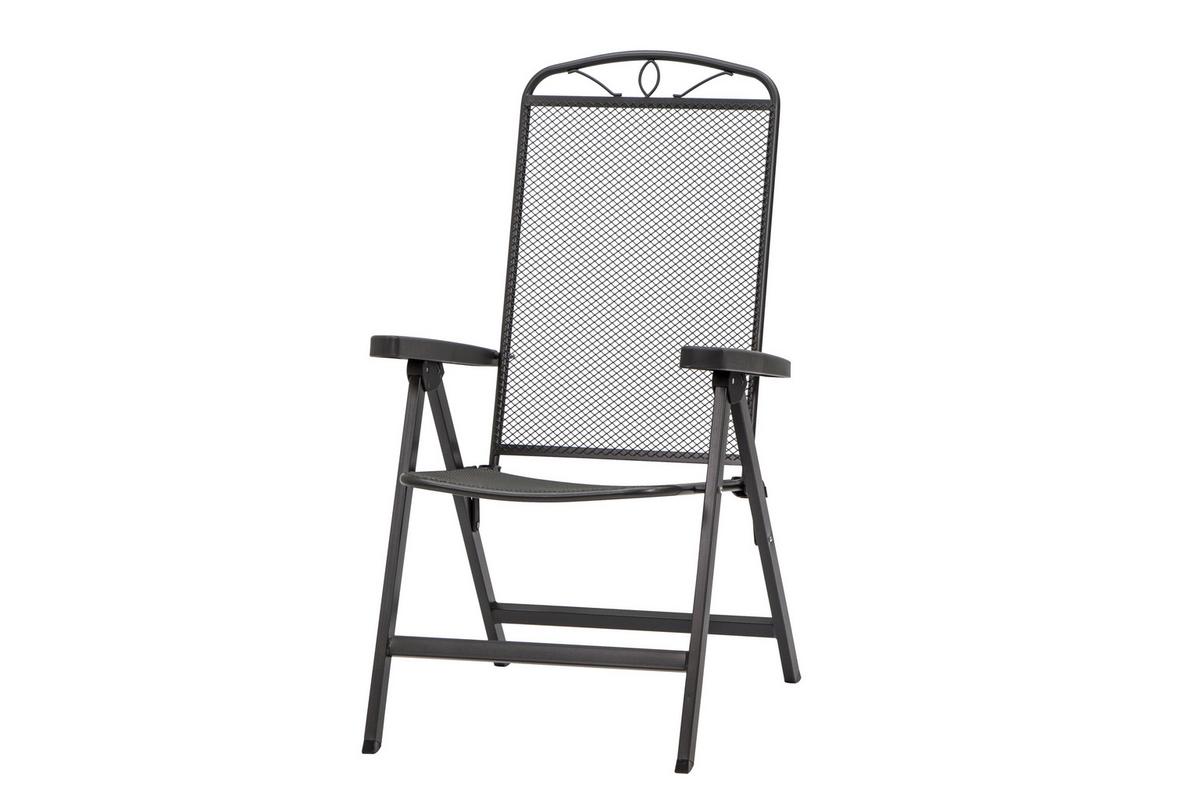 Gartenklappstuhl-Set Elda 4-tlg. Anthrazit - Anthrazit, Basics, Metall (65/103/60cm) - Siena Garden