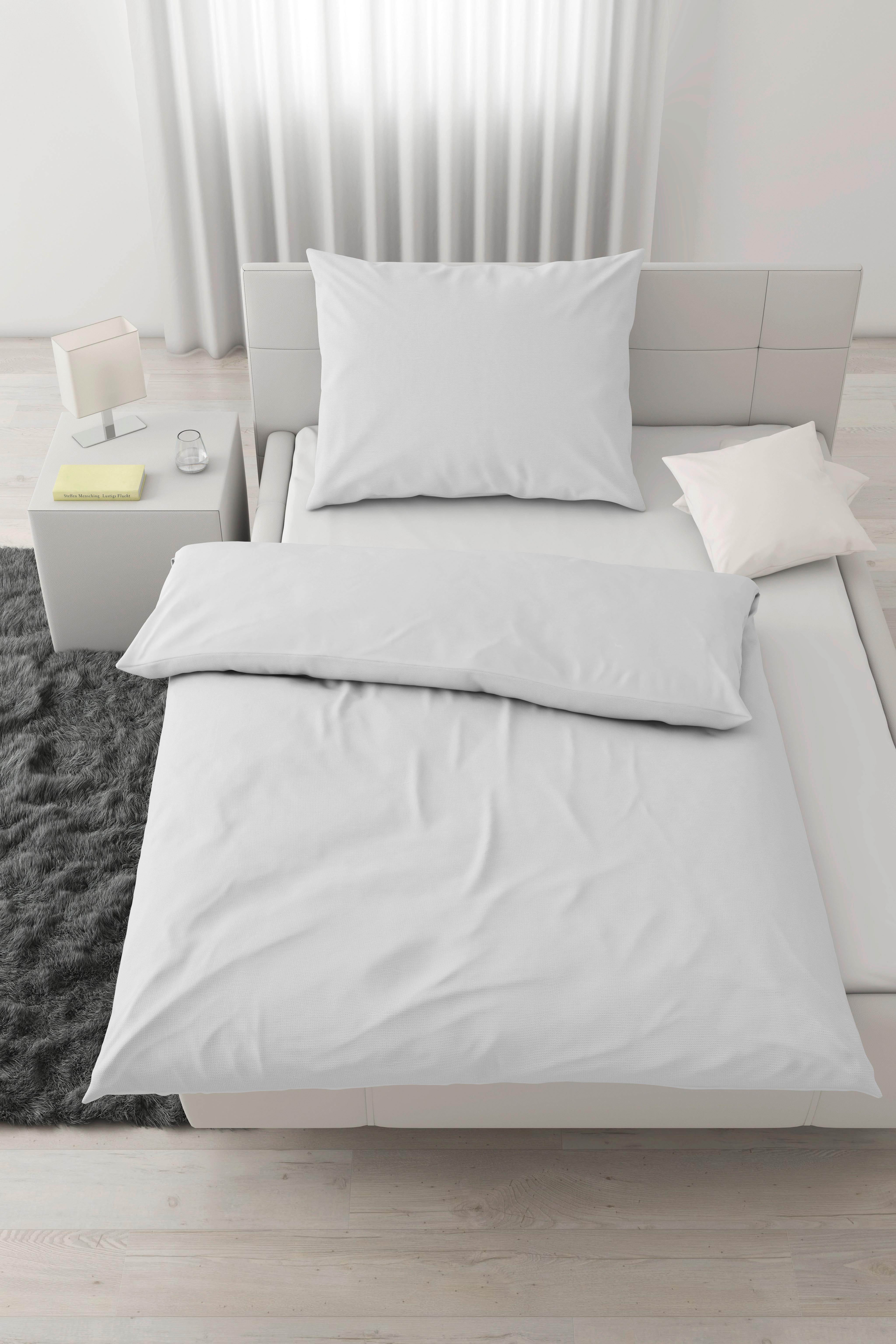 Ágyneműhuzat-garnitúra Waffel - fehér, Modern, textil (140/200cm) - Modern Living