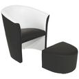 Fotelja Rainbow - bijela/crna, Modern (69/76/59cm) - Ombra Fotelja Rainbow - bijela/crna, Modern (69/76/59cm) - Ombra