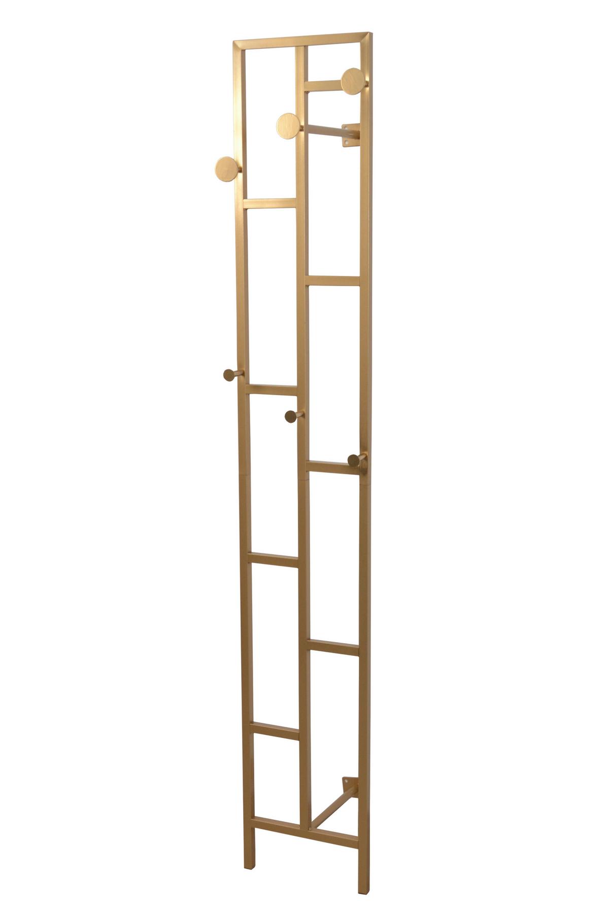 WIESZAK ŚCIENNY ANKE - kolor złoty, Design, metal (36/33,5/180cm) - MID.YOU