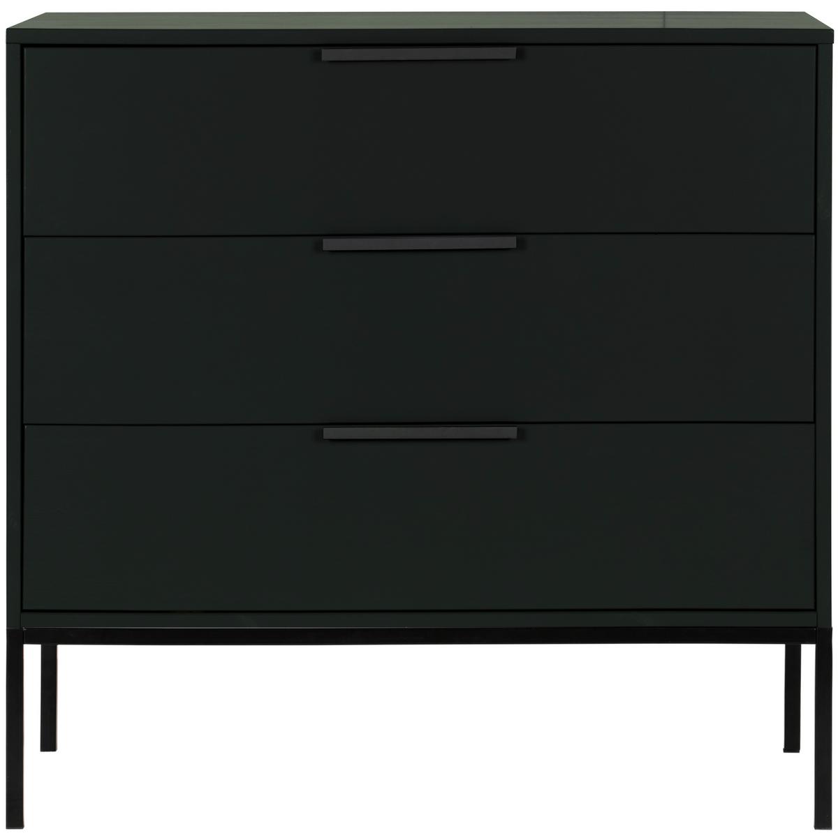 Kommode Adam Schwarz B: 94cm - Schwarz, Basics, Holz/Metall (94/93/52cm) - MID.YOU