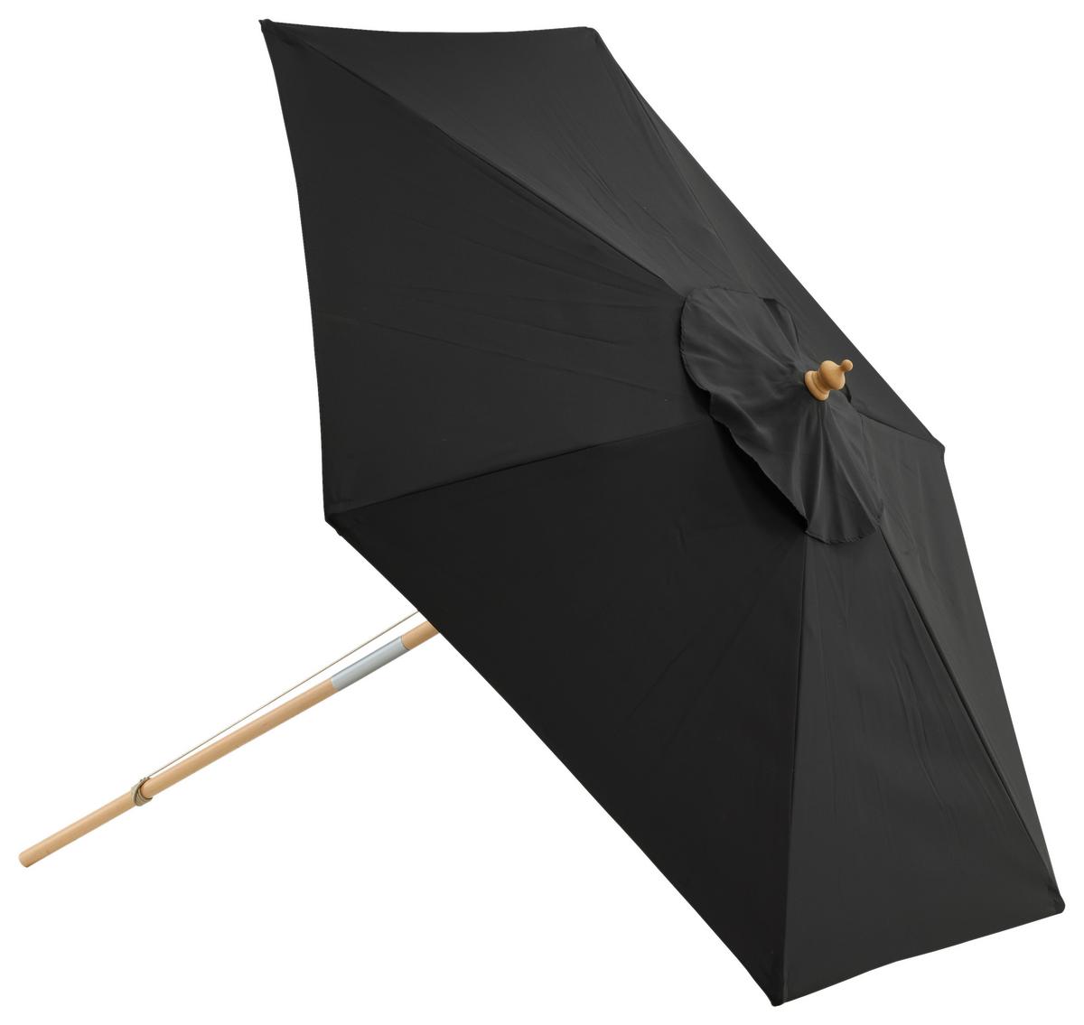 Sonnenschirm Corypho ca. 250x232 cm Schwarz - Schwarz, KONVENTIONELL (250/232cm) - Gardenson