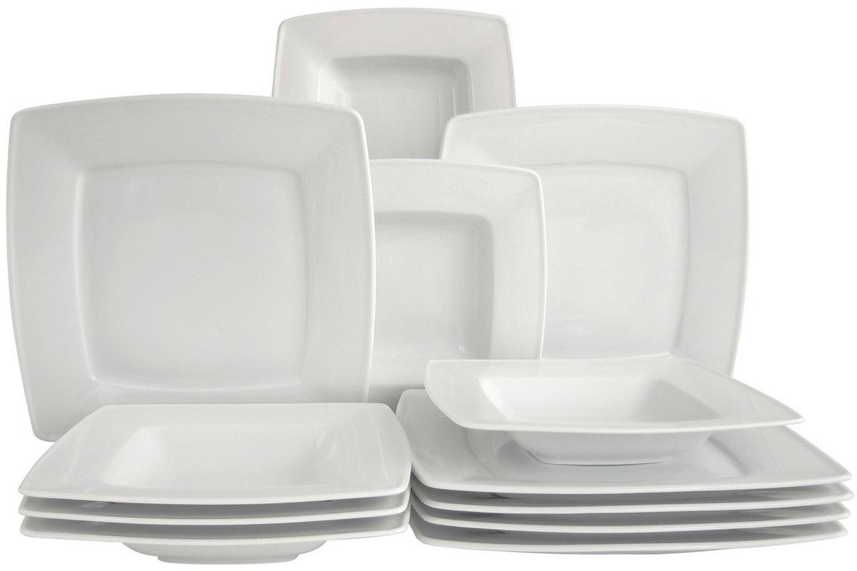 Jedilni Servis Victoria, 12-Delni - bela, Basics, keramika - Creatable