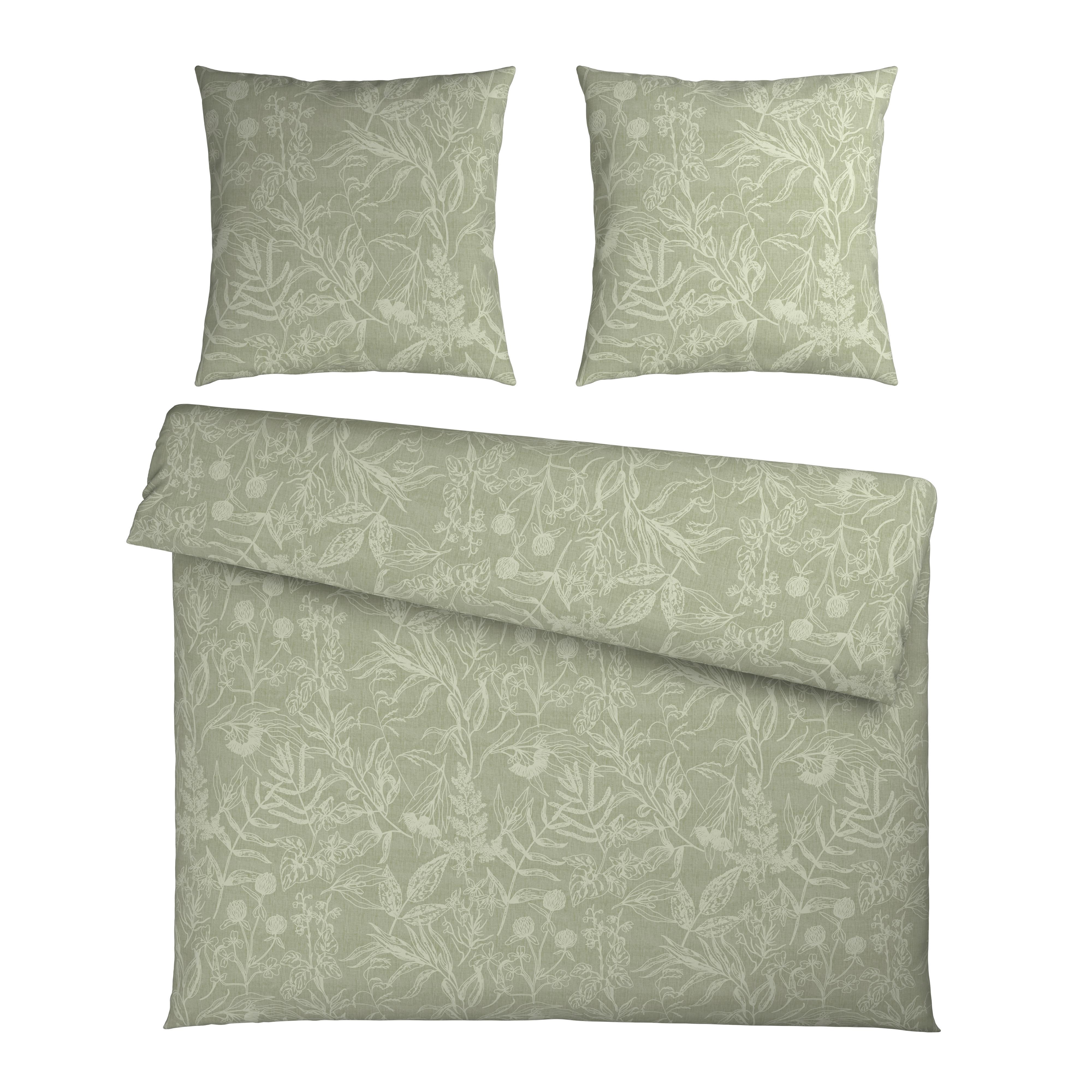 Bettwäsche Tylpur XXL Salbeigrün ca. 200x200cm - Salbeigrün, Textil (200/200cm) - Mömax
