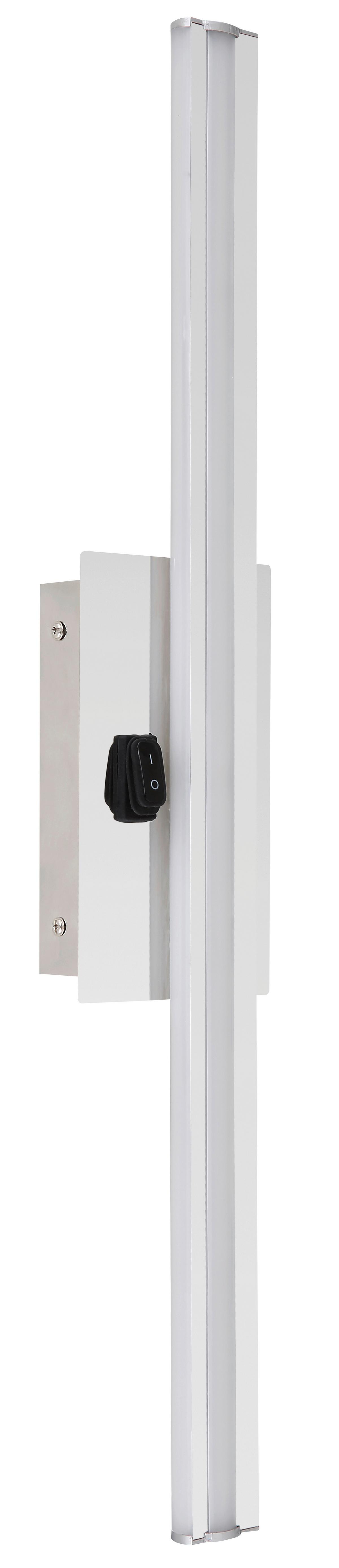 Stenska Led-svetilka Julia, S Sijalko - barve kroma/opal, Design, kovina/umetna masa (10/6,2/61cm) - Globo