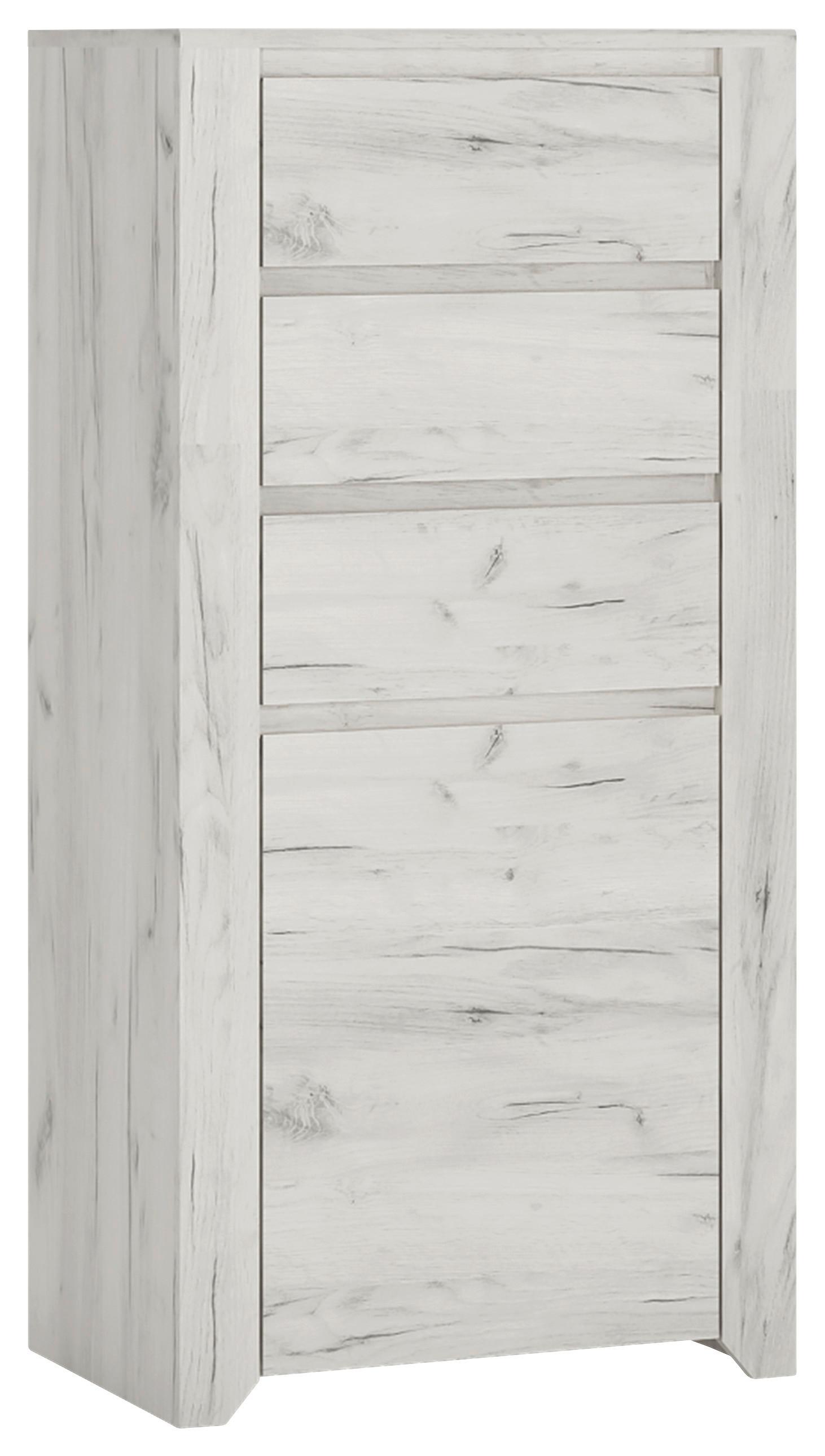 Komoda Angel - boje hrasta/crna, Moderno, drvni materijal/plastika (56/116,3/40,2cm)