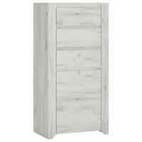 Komoda Angel - boje hrasta/crna, Moderno, drvni materijal/plastika (56/116,3/40,2cm)