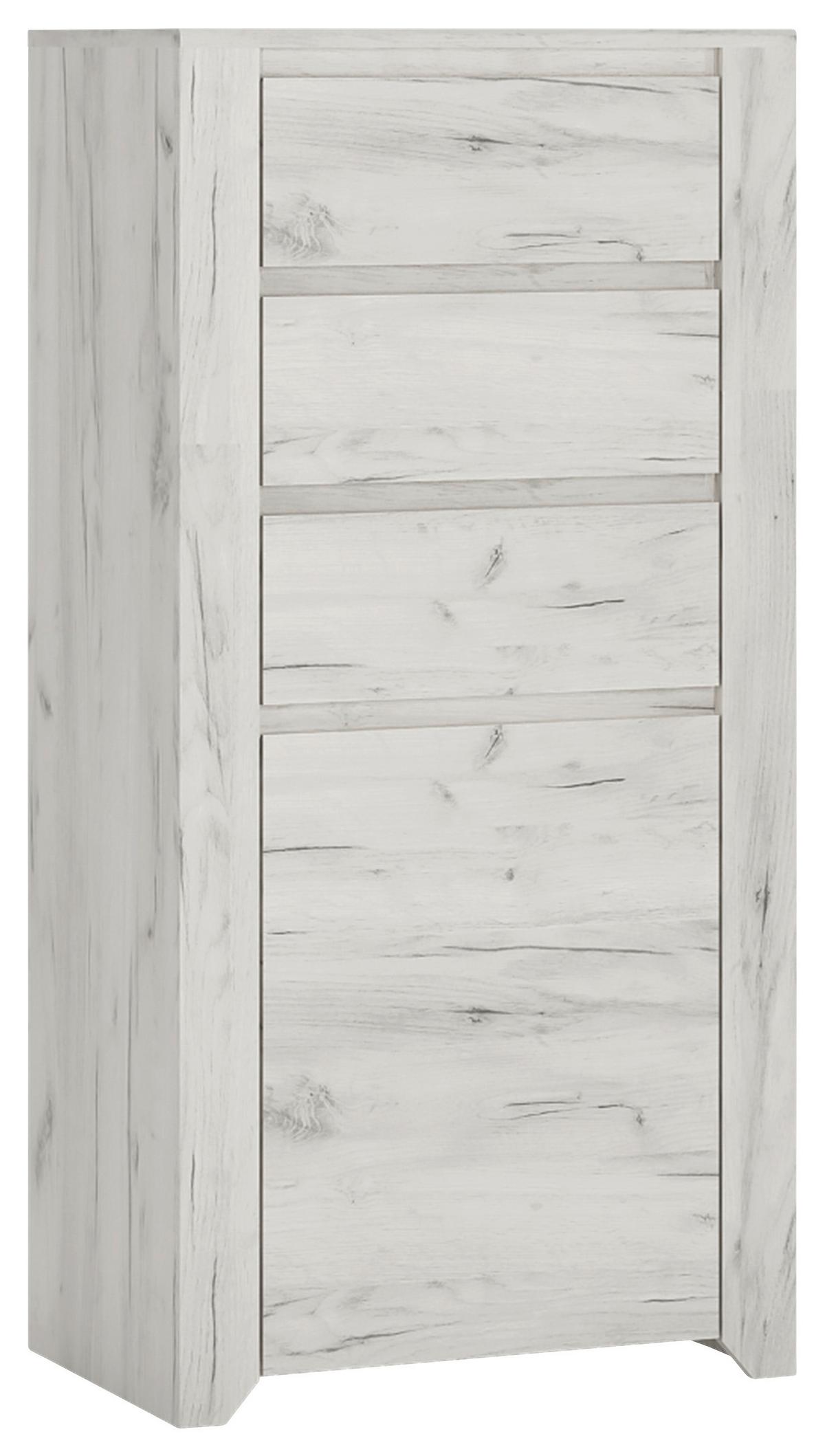 Komoda Angel - boje hrasta/crna, Moderno, drvni materijal/plastika (56/116,3/40,2cm)