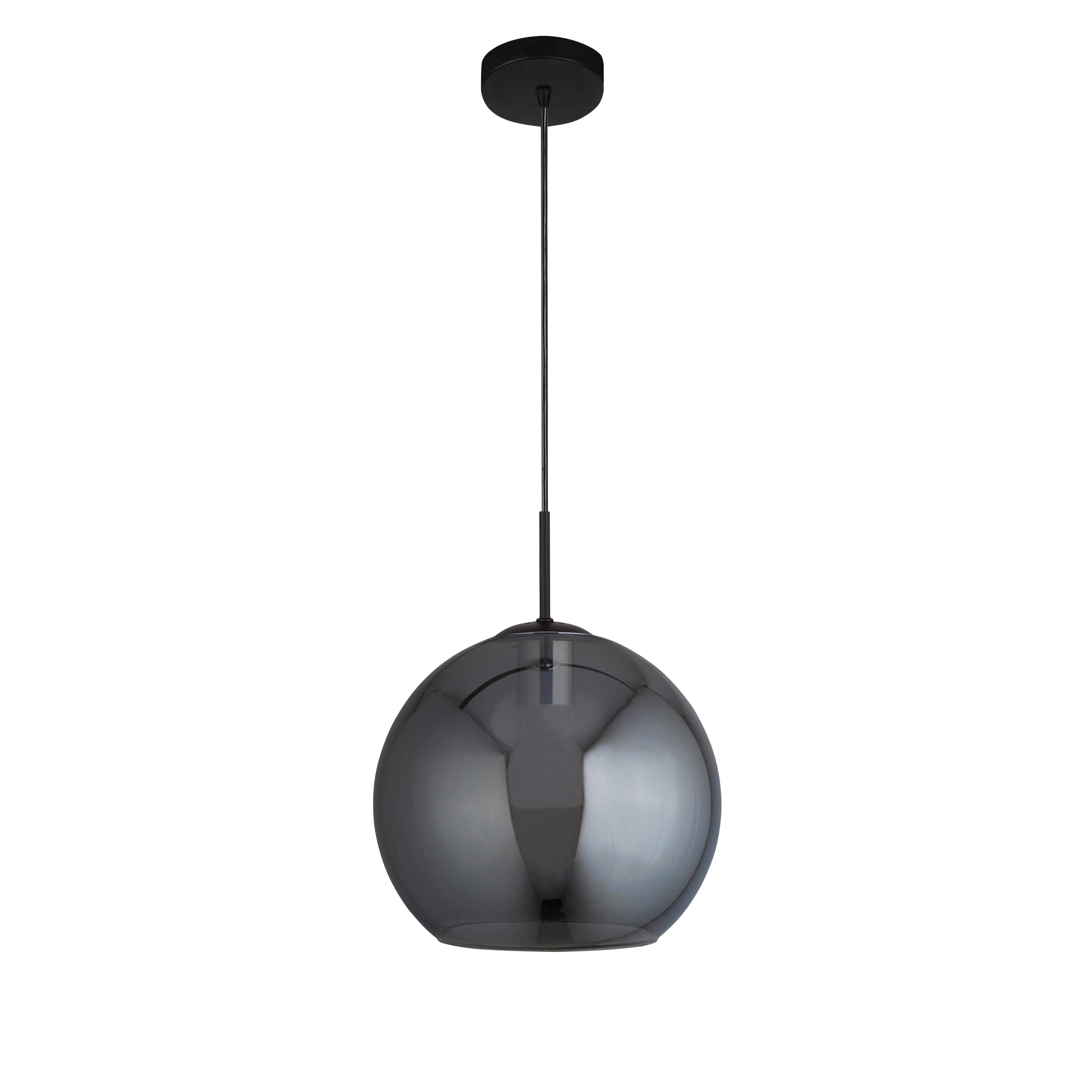 LAMPA WISZĄCA AMSTERDAM 1031-1SM - czarny, Design, metal/szkło (30/120cm)