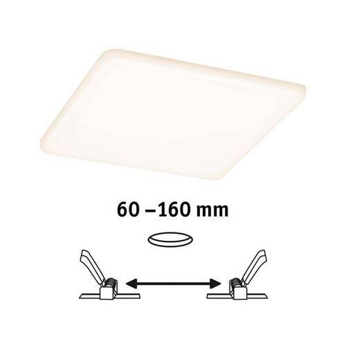 LED-Paneel Veluna VariFit in Weiß max. 15 Watt - Weiß, Design, Kunststoff (18,5/18,5cm) - Paulmann