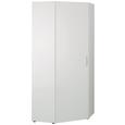 Kotna Omara Mrk - aluminij/bela, umetna masa/leseni material (80/185/80cm) Kotna Omara Mrk - aluminij/bela, umetna masa/leseni material (80/185/80cm)
