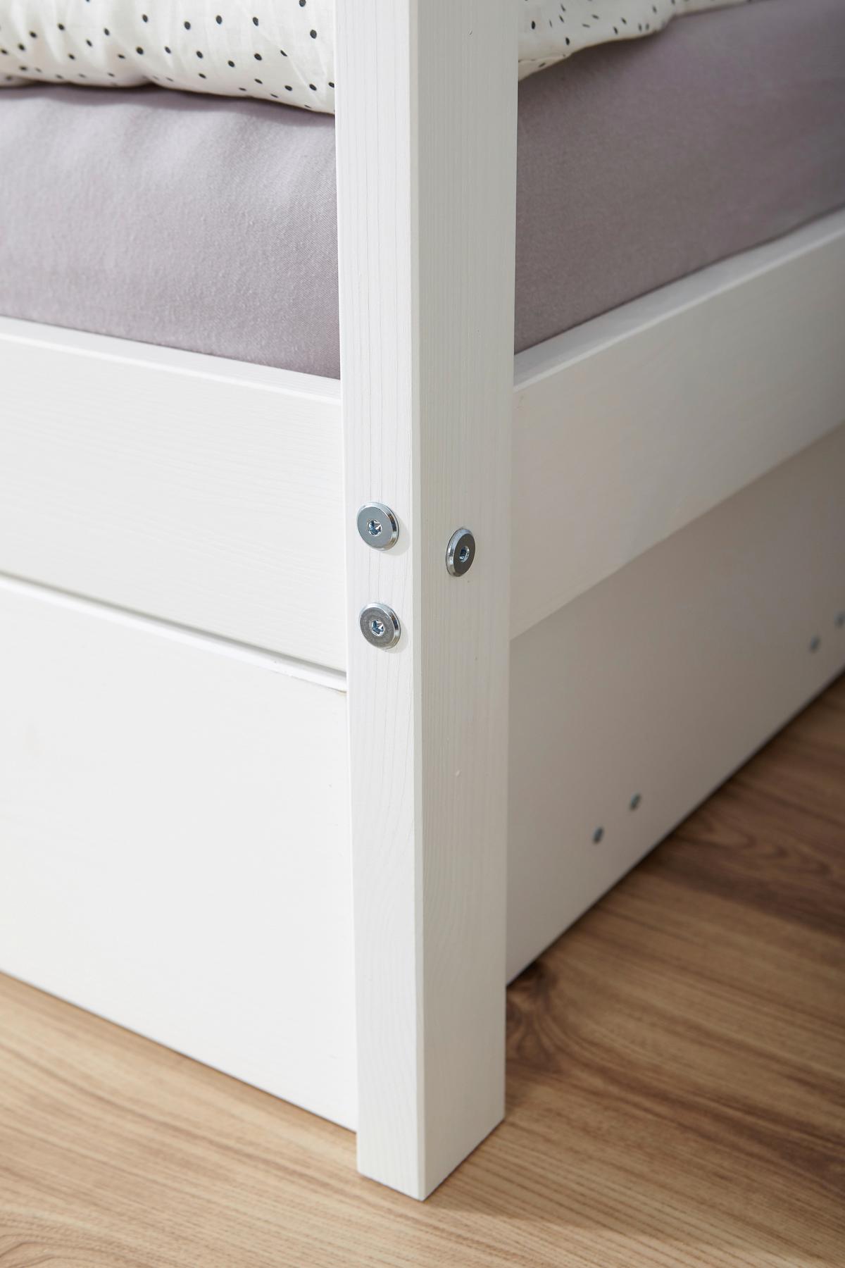 HAUSBETT Hausbett Lina 90x200 cm - Weiß, MODERN, Holz (90/200cm) - MID.YOU