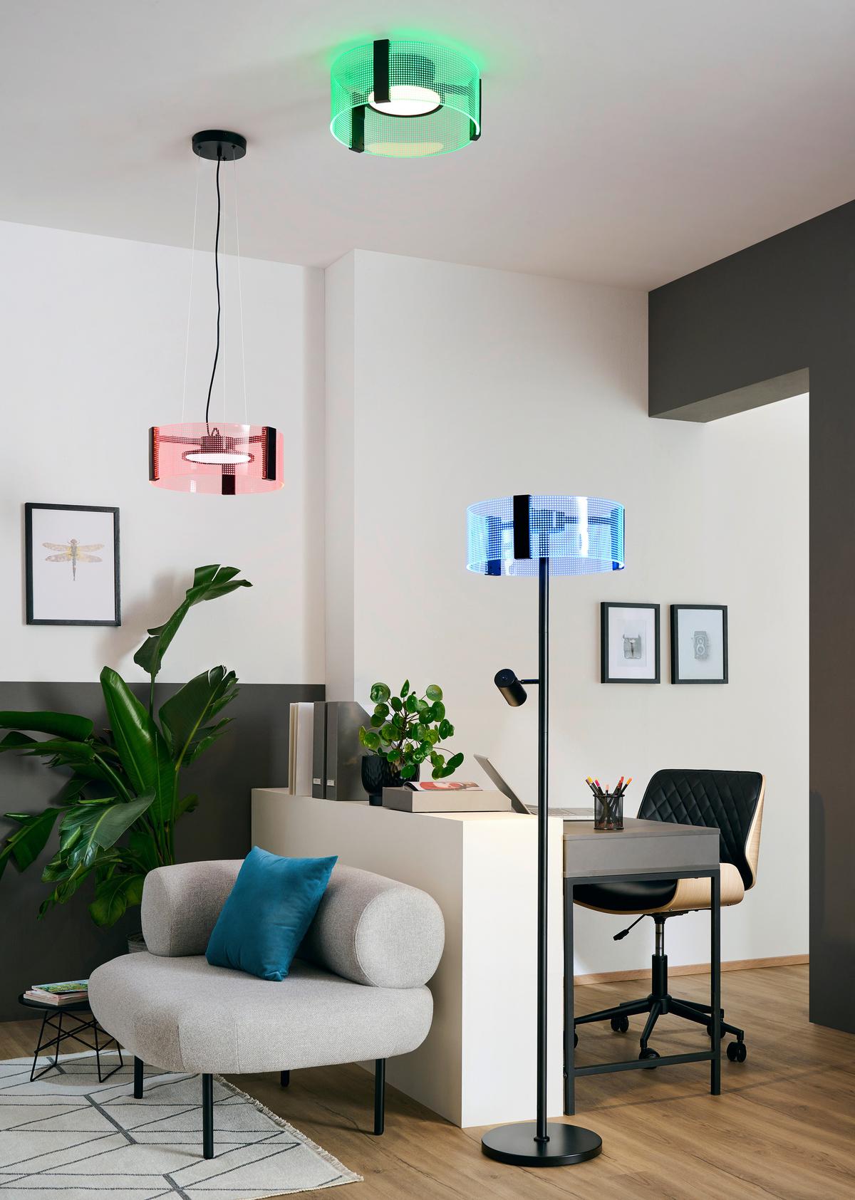 LAMPA SUFITOWA LED ALEX - biały/przezroczysty, Design, tworzywo sztuczne/metal (40/16.5cm) - Novel