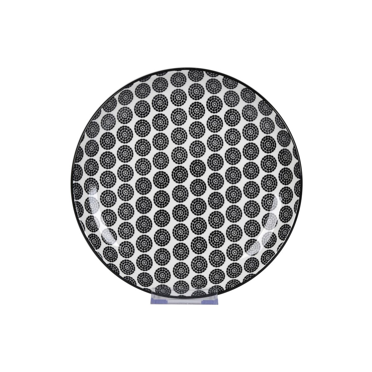 Dessertteller Shiva Schwarz/Weiß - Schwarz/Weiß, LIFESTYLE, Keramik (20,4/2,5cm) - Mömax