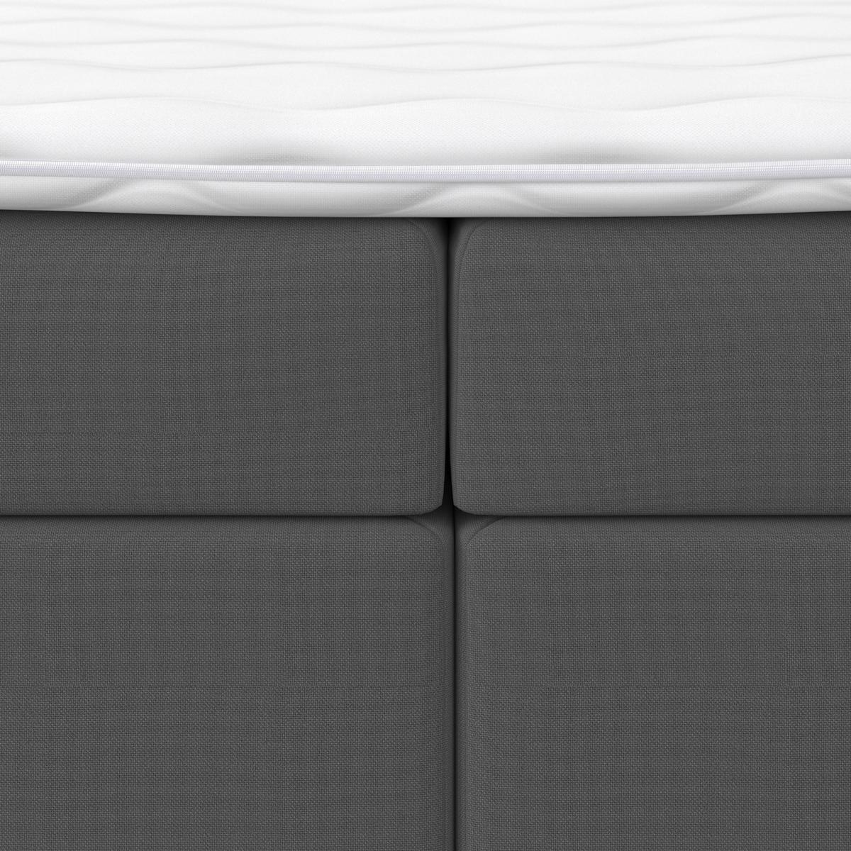 Box Ágy Lucy - szürke, Modern, faalapú anyag/textil (180/200cm) - Bessagi Home