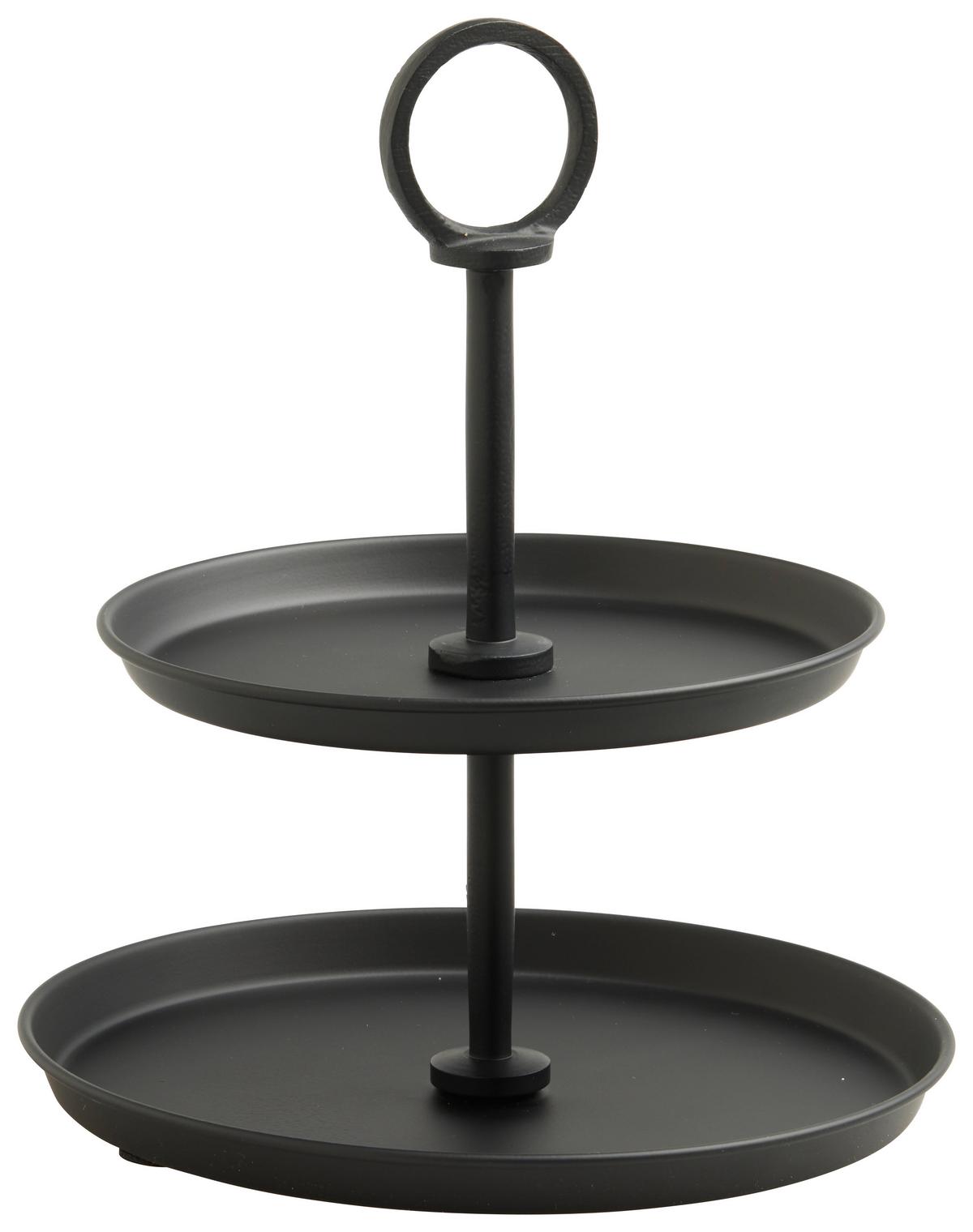 Etagere Glamour Schwarz - Schwarz, Modern, Metall (20,3/23,5cm) - Mömax