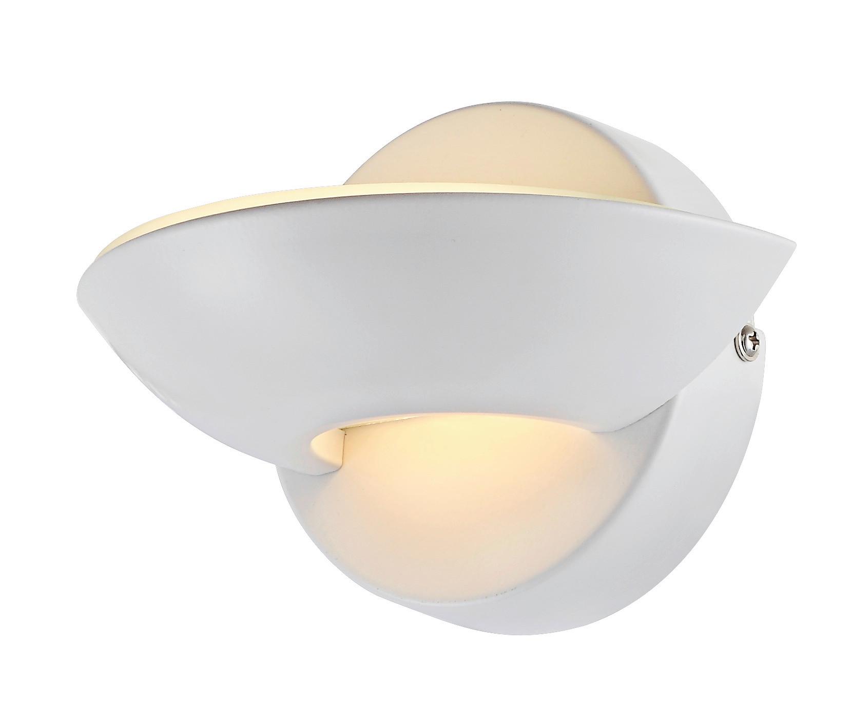 Led Svjetiljka Zidna 76003 - bijela, Design, staklo/metal (16,5/11cm) - Globo