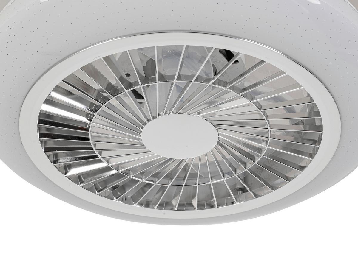 WENTYLATOR SUFITOWY ANGELA - biały/przezroczysty, Trend, tworzywo sztuczne (45/16cm) - Novel