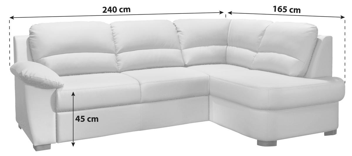Wohnlandschaft "Danilo" , beige - Beige/Schwarz, KONVENTIONELL, Kunststoff/Textil (240/45/165cm) - MID.YOU