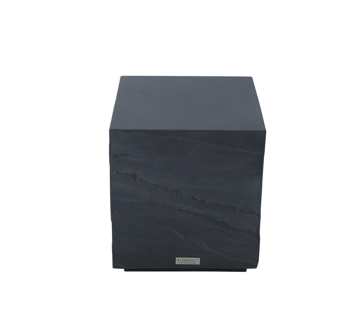 Loungetisch Colorado Faserbeton Schwarz - Schwarz, KONVENTIONELL, Stein (45/45/50,8cm) - Gardenson