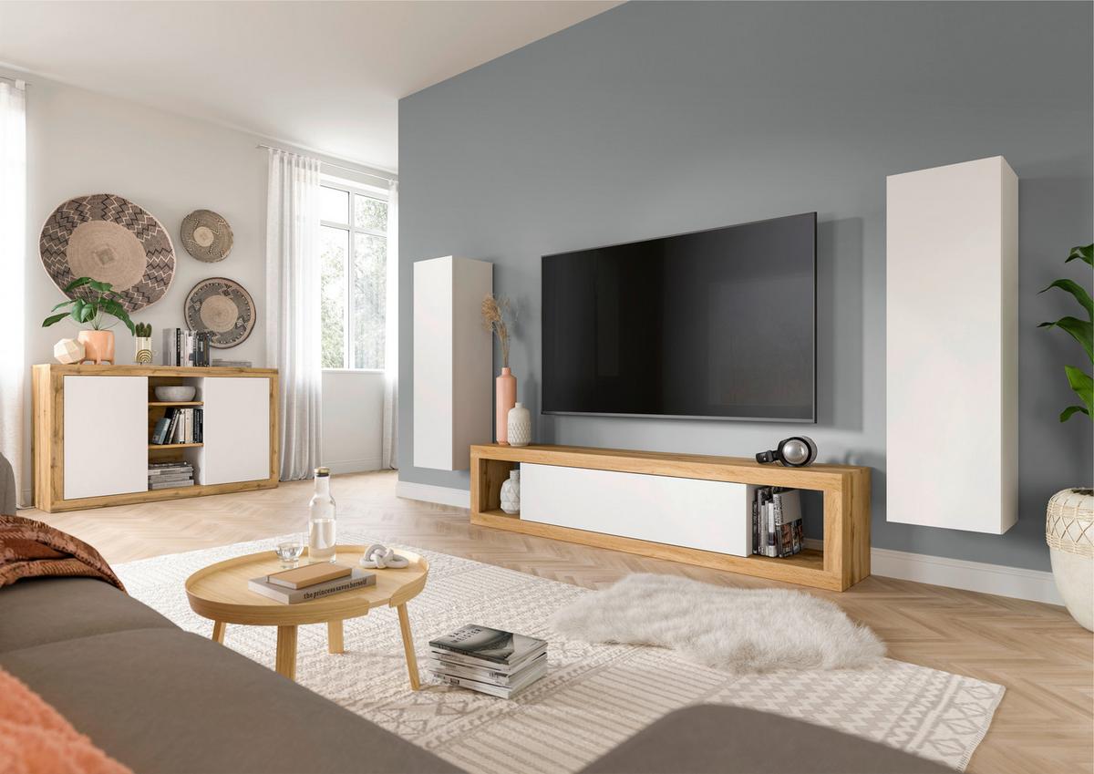 Tv Komoda Tango - hrast Wotan, Design, drvni materijal (180/39/30cm) - Modern Living