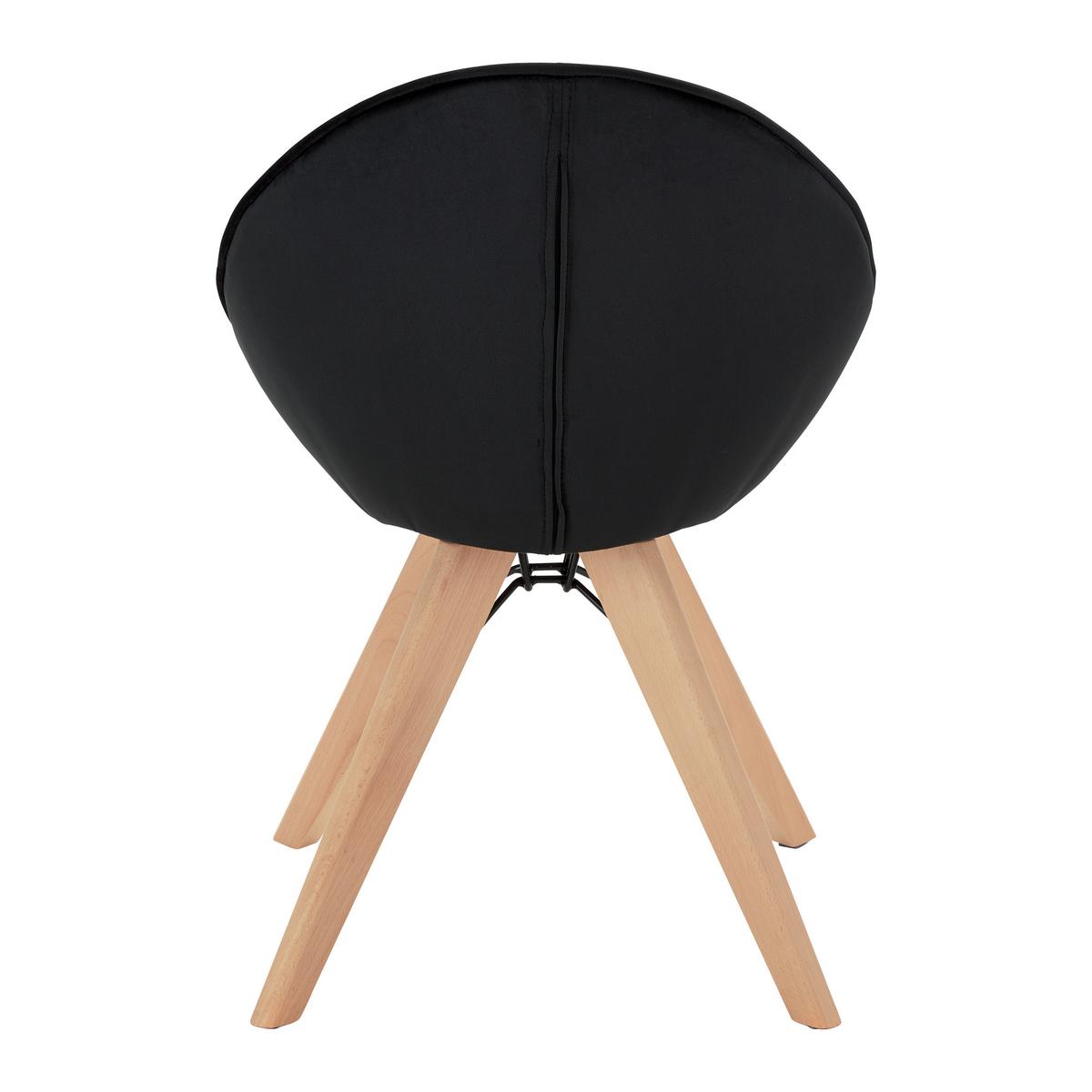 KRZESŁO DARIA - kolor bukowy/czarny, Modern, metal/drewno (57/80,5/59cm) - Bessagi Home