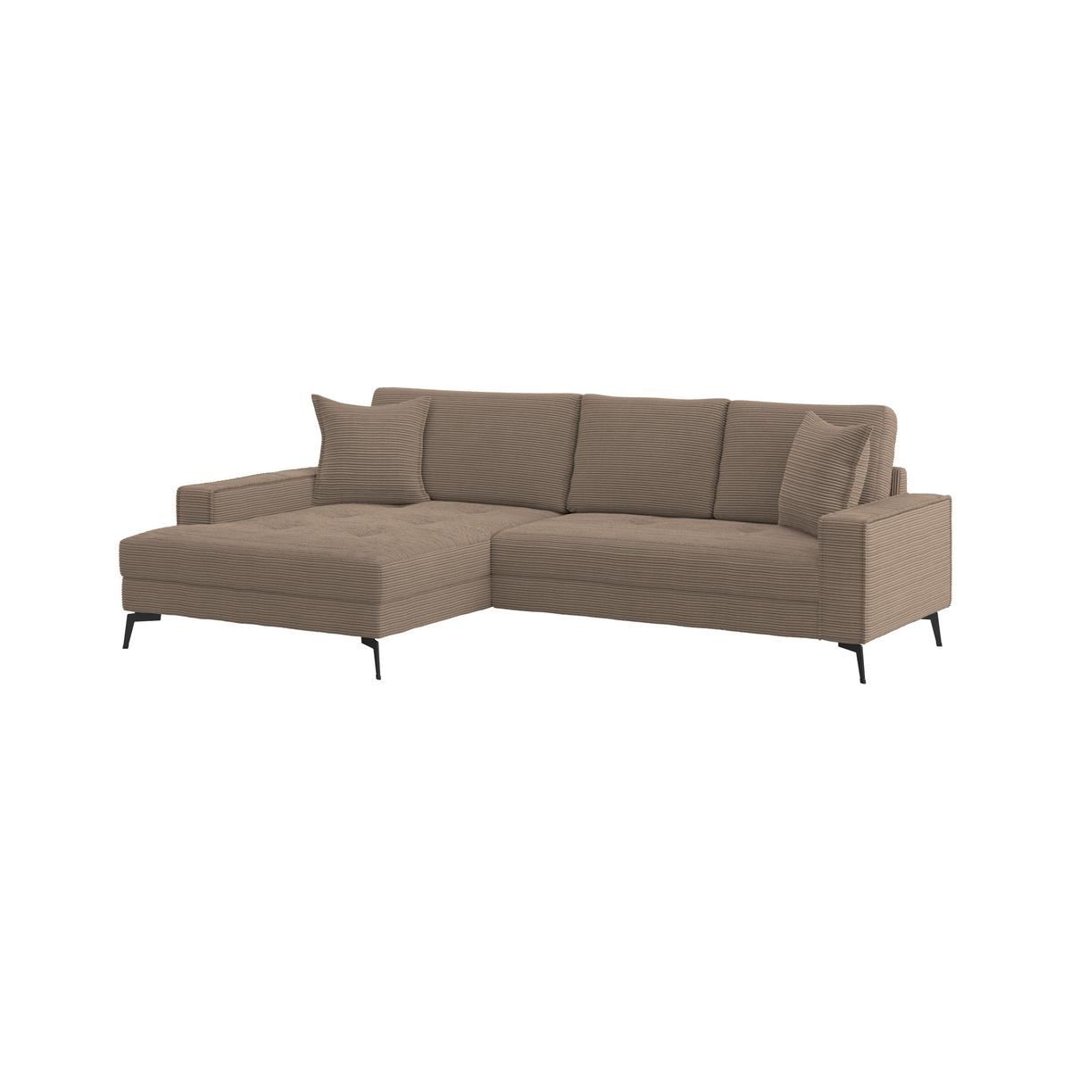 Kutna Garnitura Zero - smeđa/crna, Trend, tekstil (173/286cm)