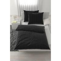 Lenjerie de pat, Xenia Streif 2x50x70/200x220 cm - negru, Modern, textil (200/220cm) - Premium Living