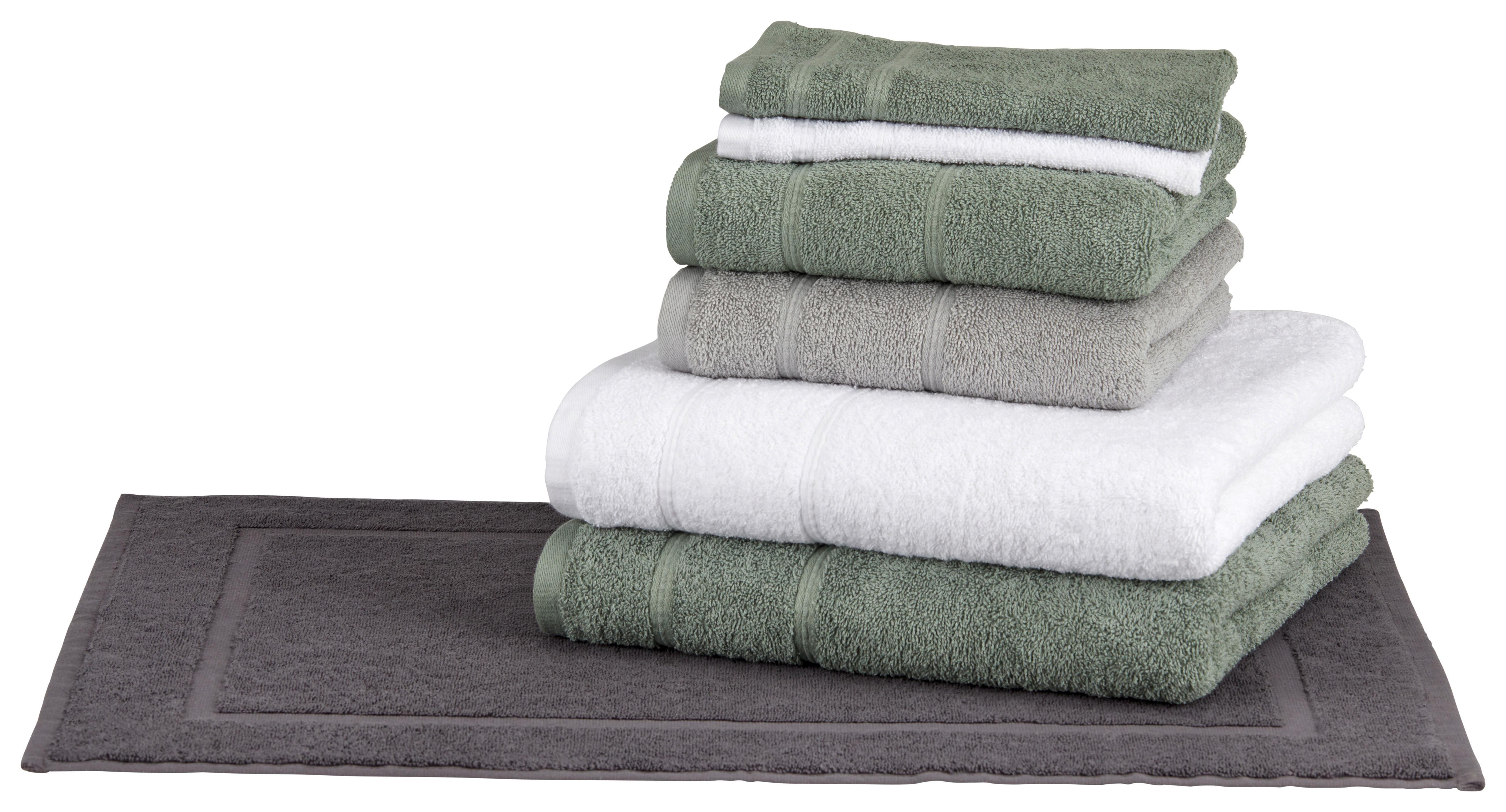 Handtuch Melanie in Grün ca.50x100cm - Grün, Textil (50/100cm) - Modern Living