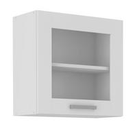 Dulap suspendat de bucătărie Luisa - alb, Romantik / Landhaus, sticlă/material pe bază de lemn (60/58/31cm)