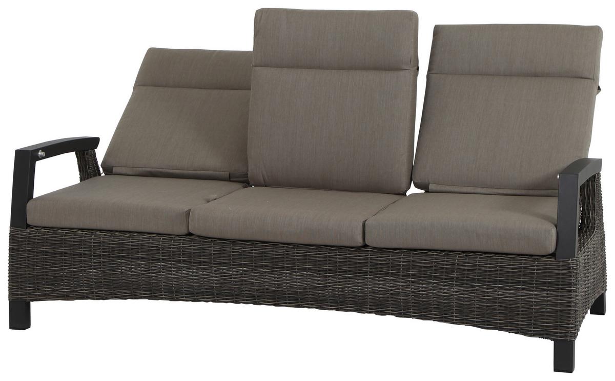 Loungegarnitur Corido 4-tlg. Grau - Grau, Basics, Keramik/Kunststoff (72/103/160cm) - Siena Garden